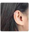 Double Stone Set Dual Ring Ear Cuff EC-201s (1.2) 